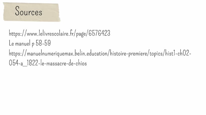 C+
Le massacre
de Chios Sommaire
· Les causes du massacre
Comment les Trucs ont procédés lors du
Quelles sont les répercutions en Europe
Con