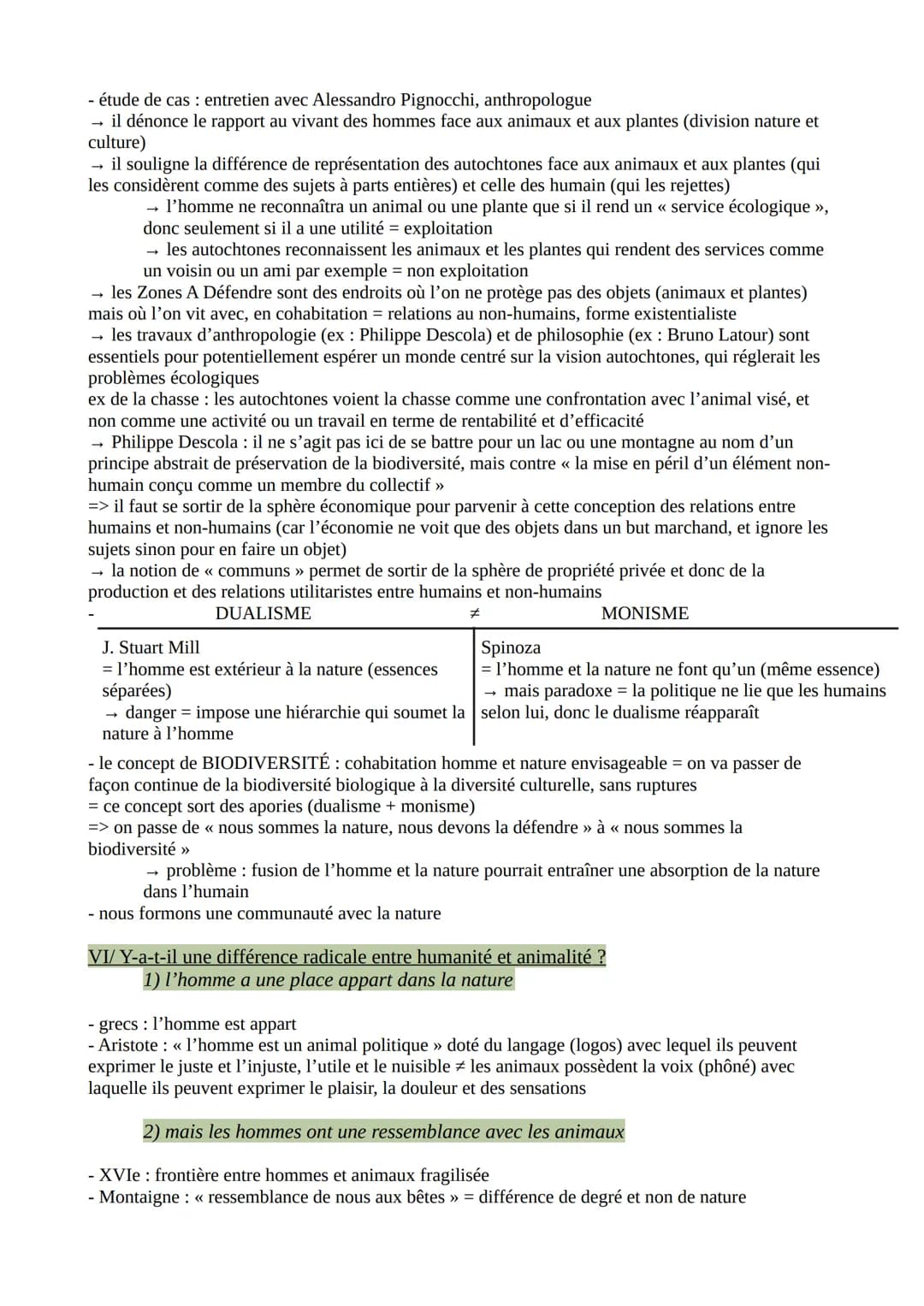 LA NATURE
Définitions :
#sens :
1) écosystèmes (faune et flore, l'environnement)
2) nature (qui n'a pas été transformé par l'homme) ‡ artifi