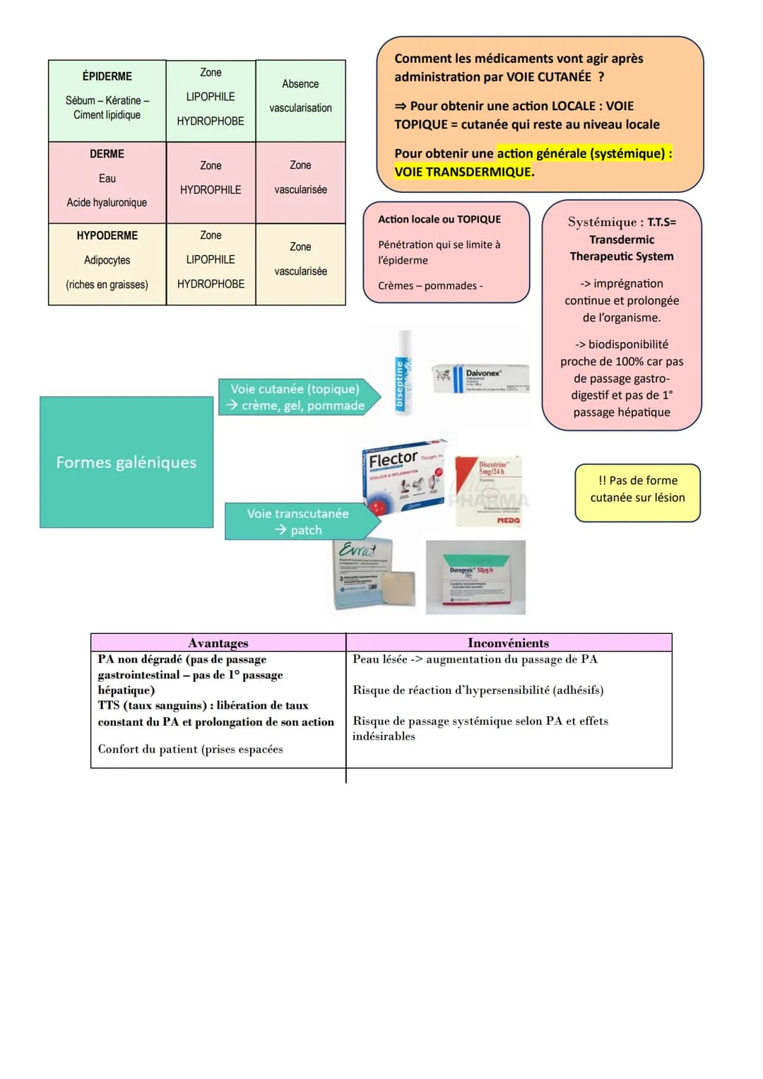 PHARMACOLOGIE GENERALE
Absorption : Correspond au transfert du médicament de son lieu d'administration vers la
circulation générale.
Mécanis