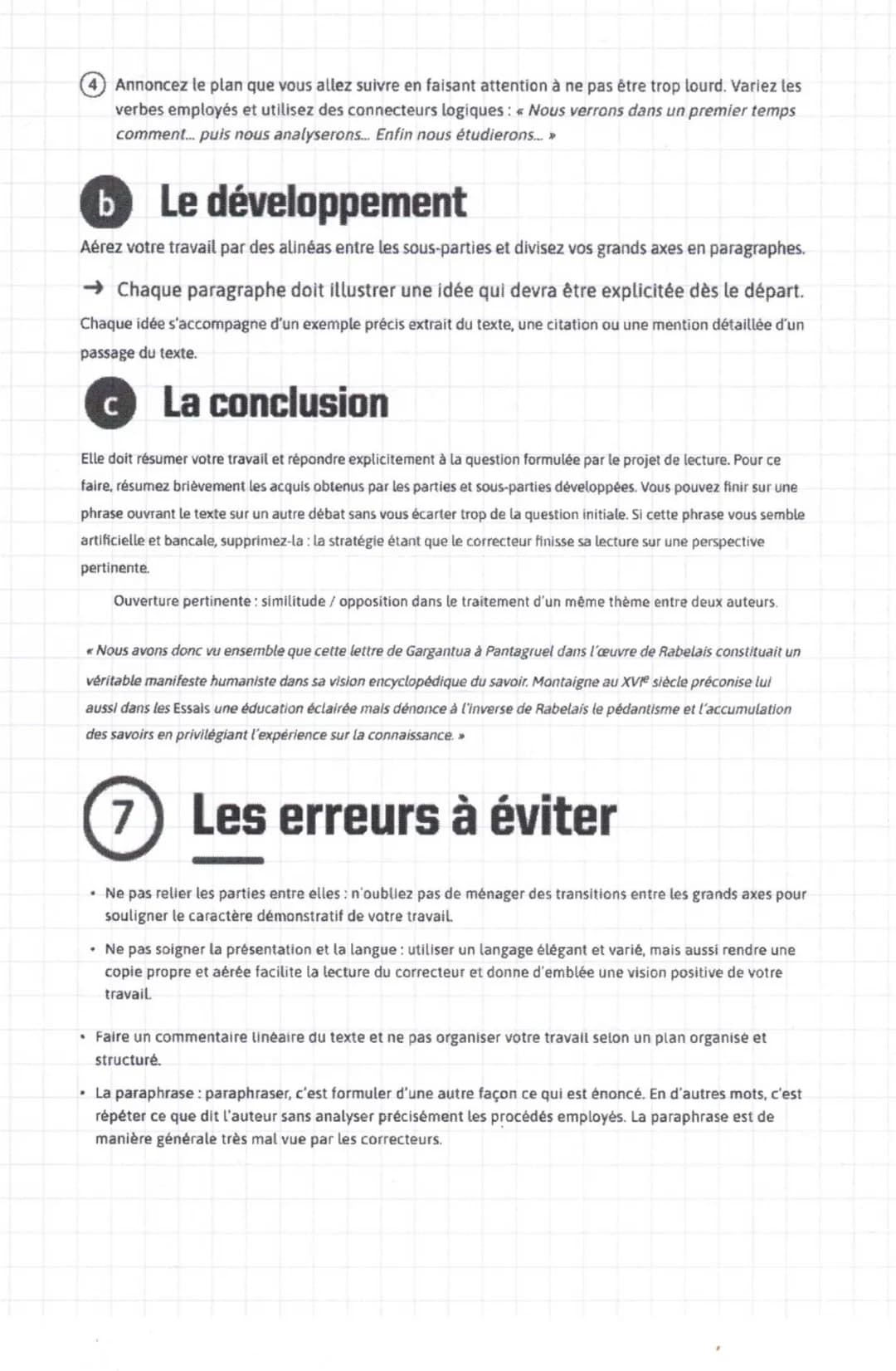 EFICHE MÉTHODE
1 Organisation du commentaire
Le travail devra être nécessairement composé :
• d'une introduction;
• d'un développement organ