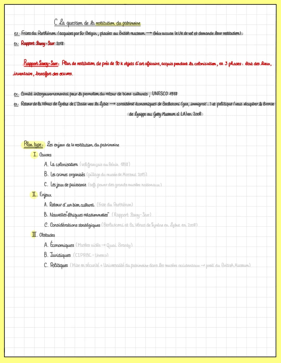 T3. Identifier, protéger et valoriser
le patrimoine: enjeux géopolitiques.
Patrimoine: Ensemble des biens et pratiques représentatifs de l'h