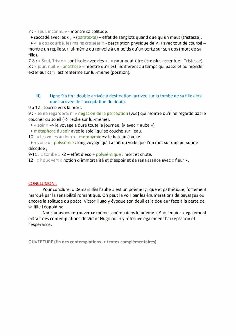 OBJET D'ÉTUDE N°4 : PARCOURS SUR LA POÉSIE DU XIXe AU XXe s.
Séquence n°4 : parcours, « Mémoires d'une âme »>.
TEXTE 2: << Demain dès l'aube