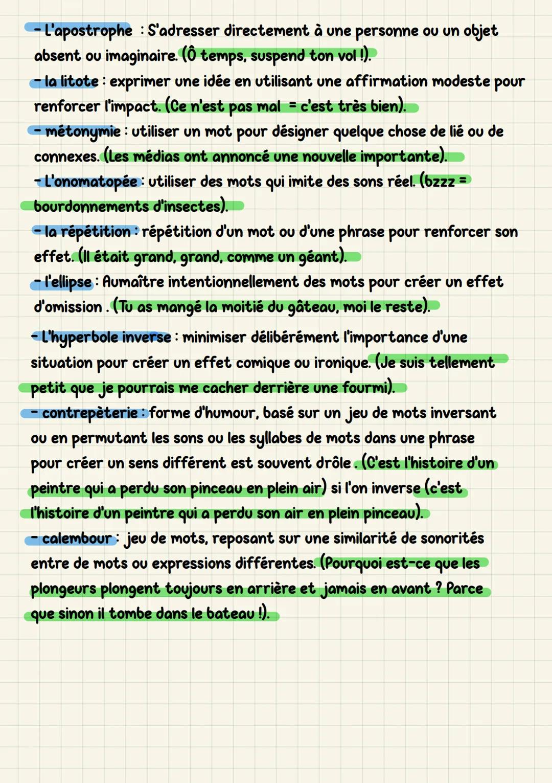 FRANÇAIS
that C
Behante
khir
Re
Les figures de style
- Métaphore: comparer de choses sans utiliser "comme " ou "semblable à
11
(Son sourire 