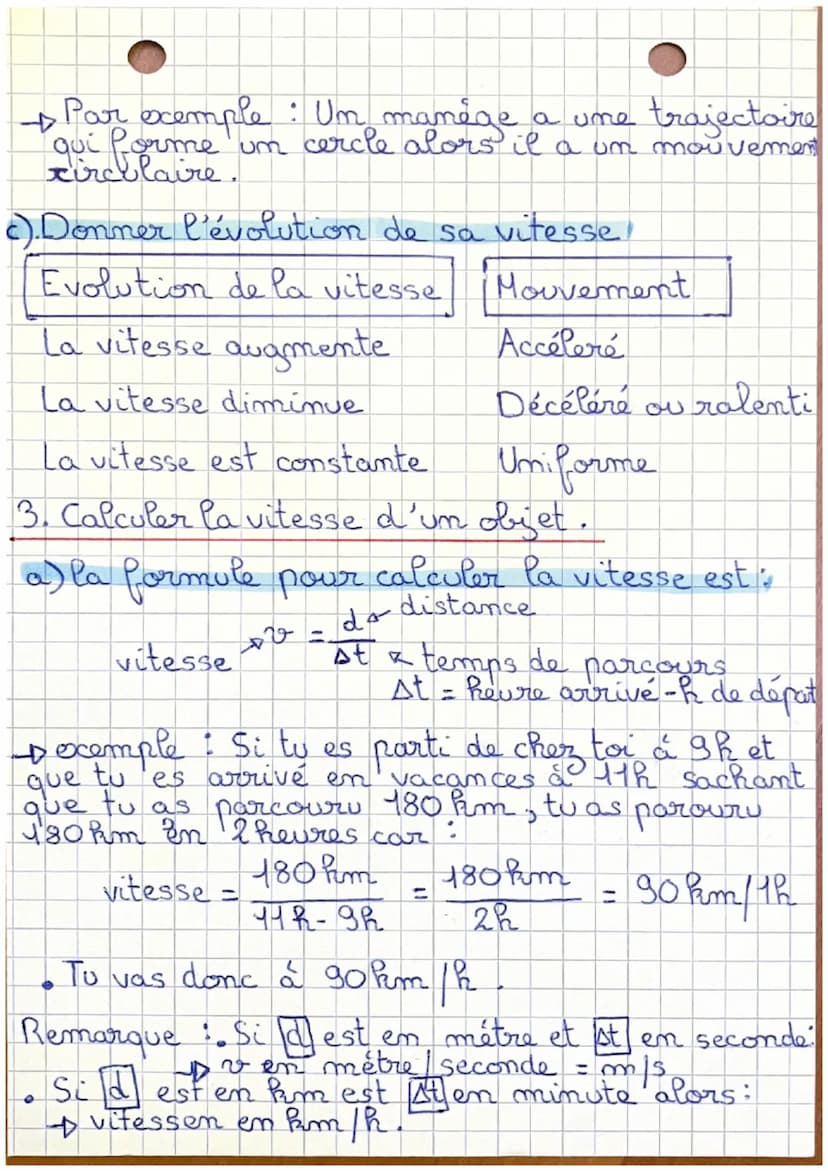 Chap 7. Description des
mouvements.
1. La relativité du mouvement
• le système : Objet dont on étudie le mouve
le référentiel: Objet par rap