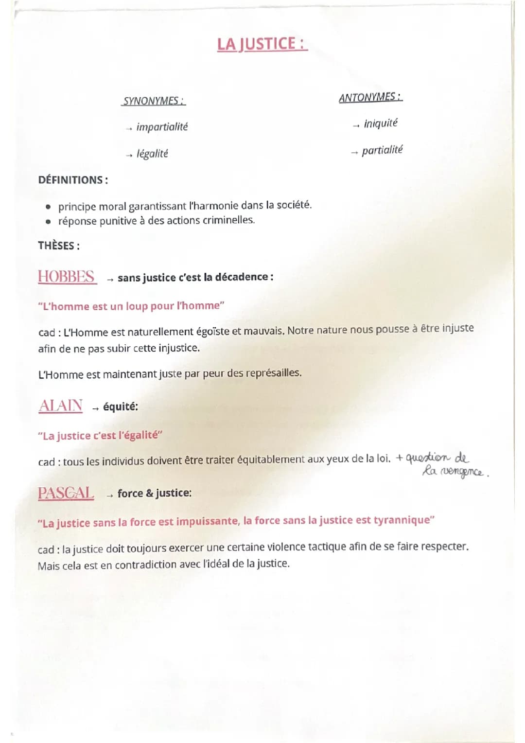 la justice 