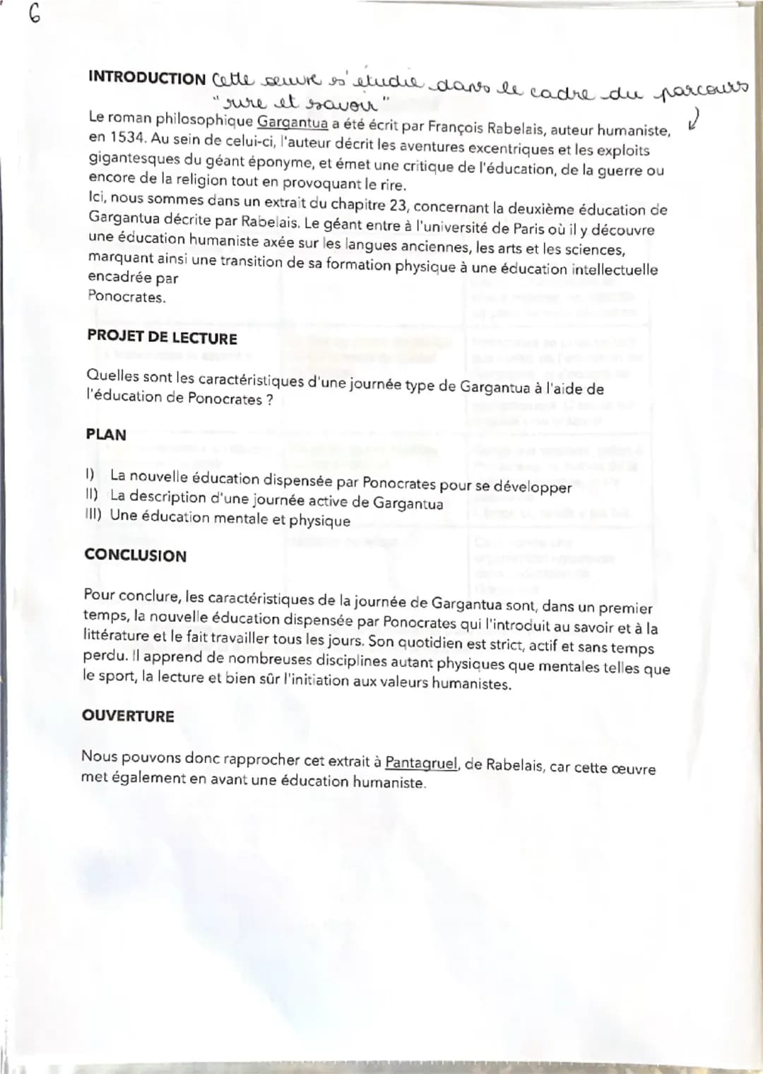 6
Rabelais, Gargantua, La deuxième éducation de Gargantua.
S
10
15
20
25
25
Pour mieux réussir, il l'introduisit dans les milieux de gens sa