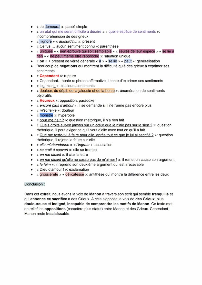 Introduction :
Texte 3: Abbé Prévost, Manon Lescaut, Lettre de Manon 1890.
Parcours :Personnages en marges, plaisir du romanesque.
Objet d'é