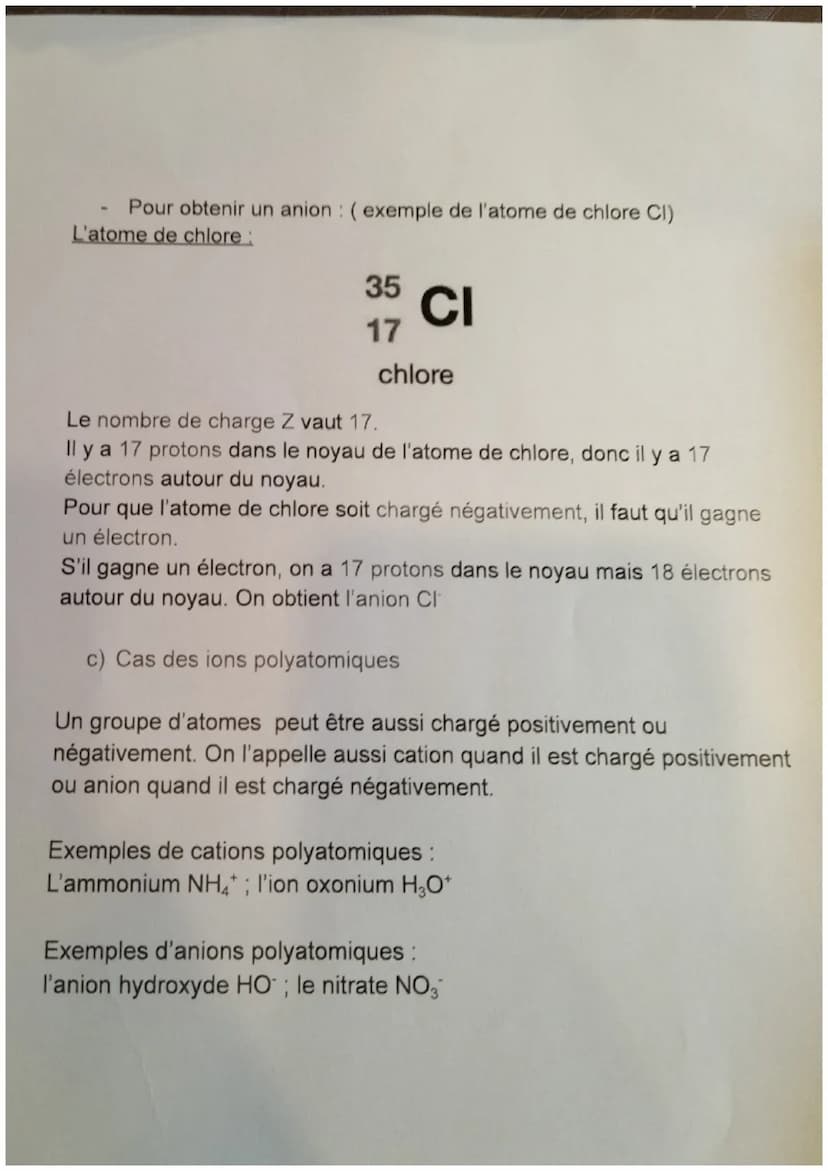 Thème 1: Organisation et Transformation de la matière
Chapitre 2: Les ions
Connaissances et compétences associées:
Associer leurs symboles a