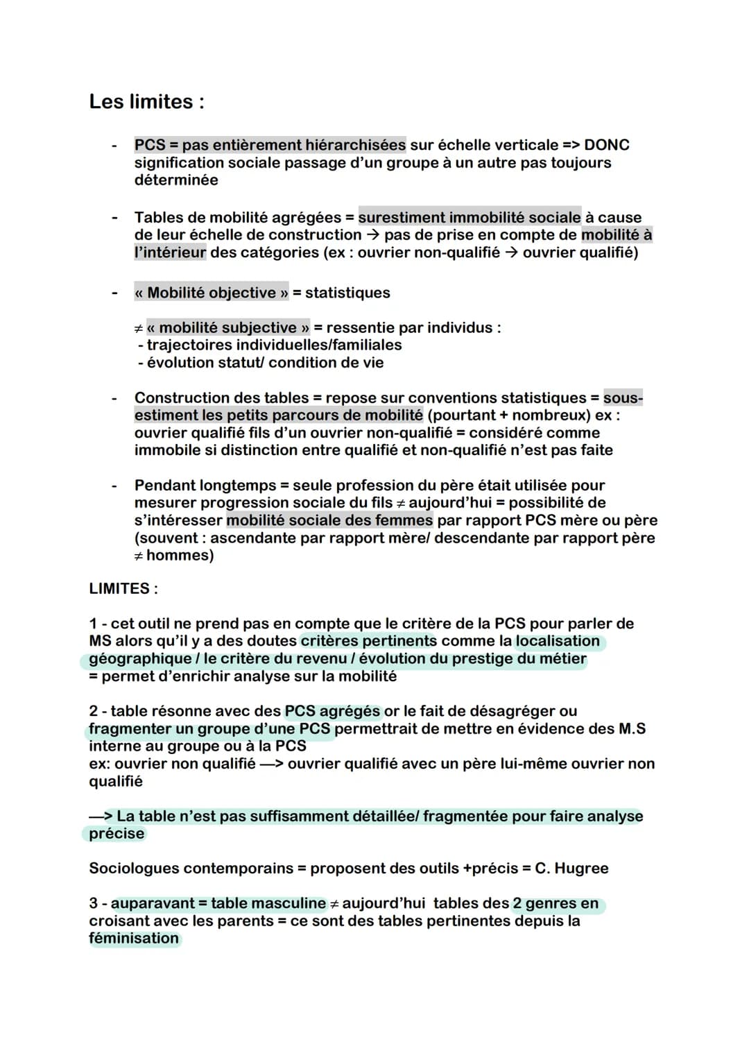 SES - Chap 7- Quels sont les caractéristiques contemporaines et
les facteurs de la mobilité sociale ?
1 : Qu'est ce que la mobilité sociale 