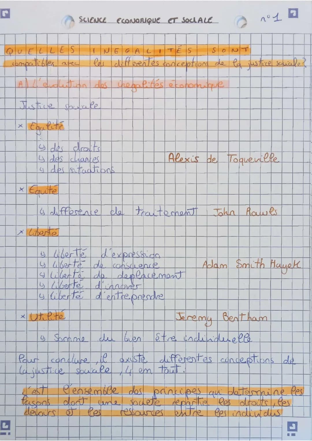 Justice Sociale en SES Terminale : Cours PDF et Exemples