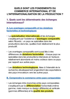 Know QUELS SONT LES FONDEMENTS DU COMMERCE INTERNATIONAL ET DE L’INTERNATIONALISATION DE LA PRODUCTION ? thumbnail