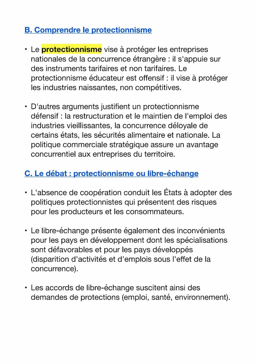 QUELS SONT LES FONDEMENTS DU
COMMERCE INTERNATIONAL ET DE
L'INTERNATIONALISATION DE LA PRODUCTION ?
1. Quels sont les déterminants des échan