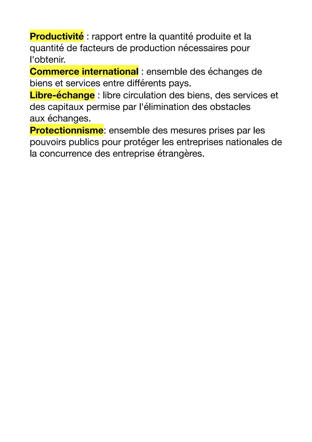 QUELS SONT LES FONDEMENTS DU
COMMERCE INTERNATIONAL ET DE
L'INTERNATIONALISATION DE LA PRODUCTION ?
1. Quels sont les déterminants des échan