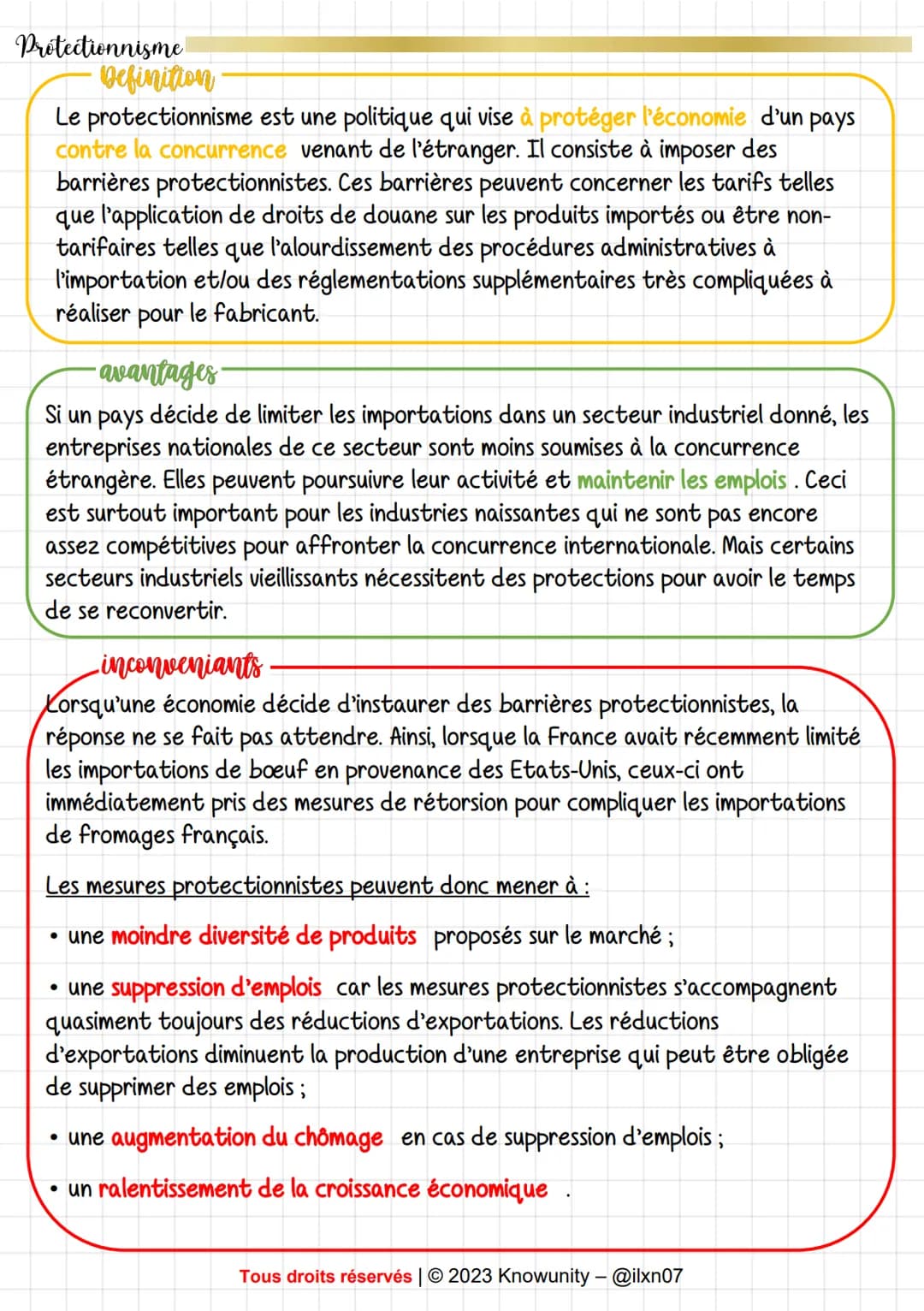 Eεe
Et socia
@ilxn07
Chapitre : La croissance économique dans le monde est-elle mieux assurée par le
libéralisme des échanges ou par le prot