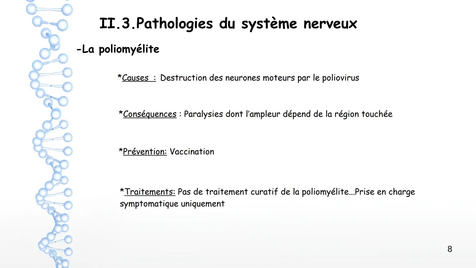 Le système nerveux
I. Anatomie et physiologie
1. Organisation générale
2. Techniques d'imagerie
3. Fonctions du SN
4. Nerf et neurones
6. Pa