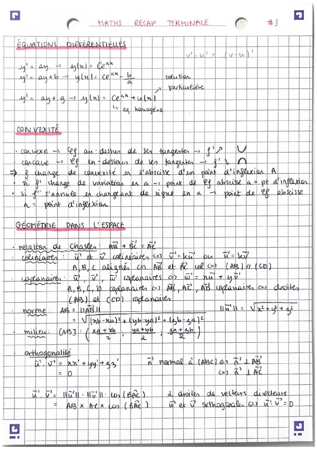 MATHS RECAP TERMINALE
#1
RAPPELS
2nd
degré
A = b²-4ac
A co - pas de sol
D=0
Axe
1
r =
-b
29
71=-6-10
racines
Vaxb
Va
b
=
(√a)² = a
5/57/57
√