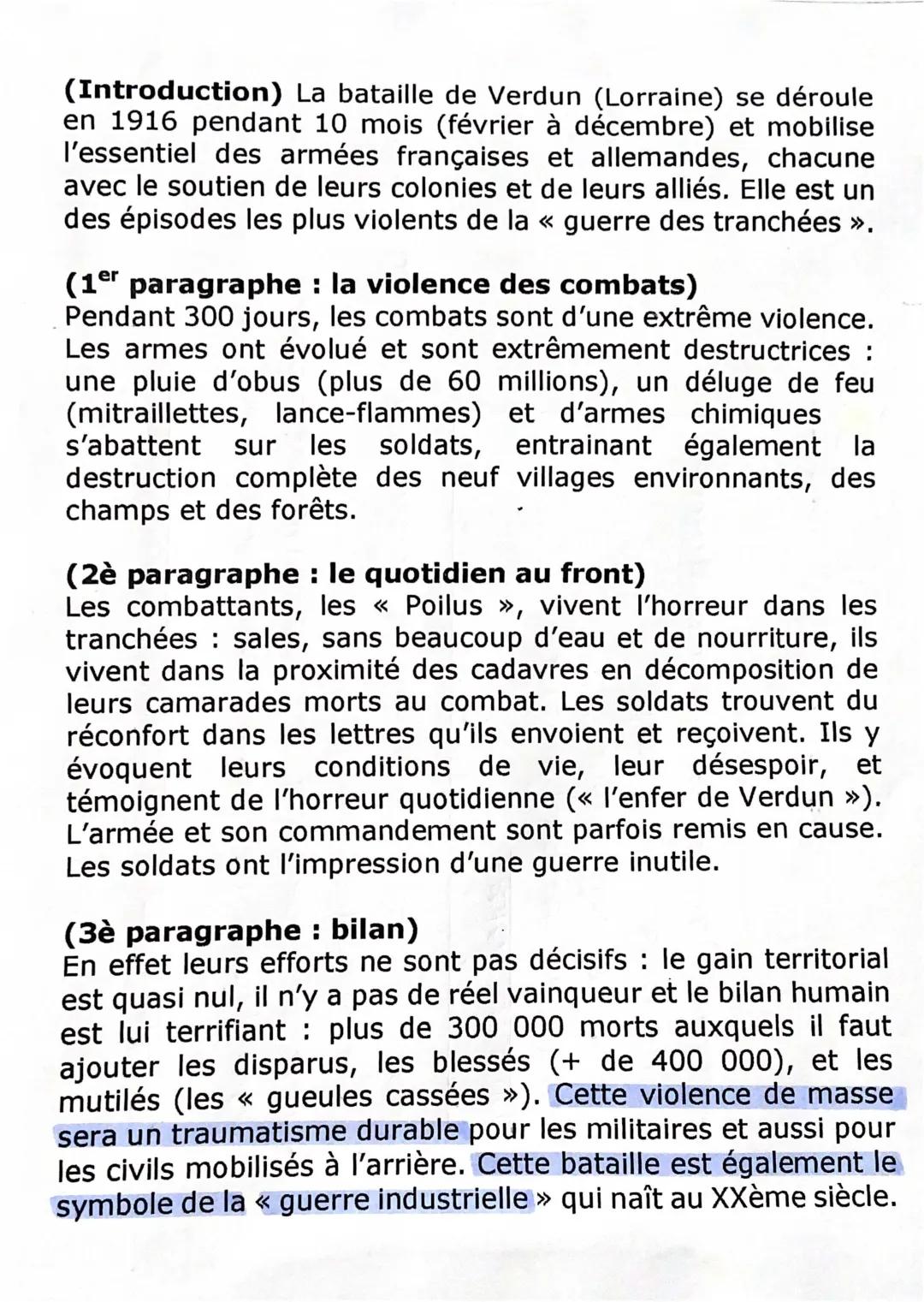 Résumé de la Bataille de Verdun et le Génocide des Arméniens: Pour les 3èmes