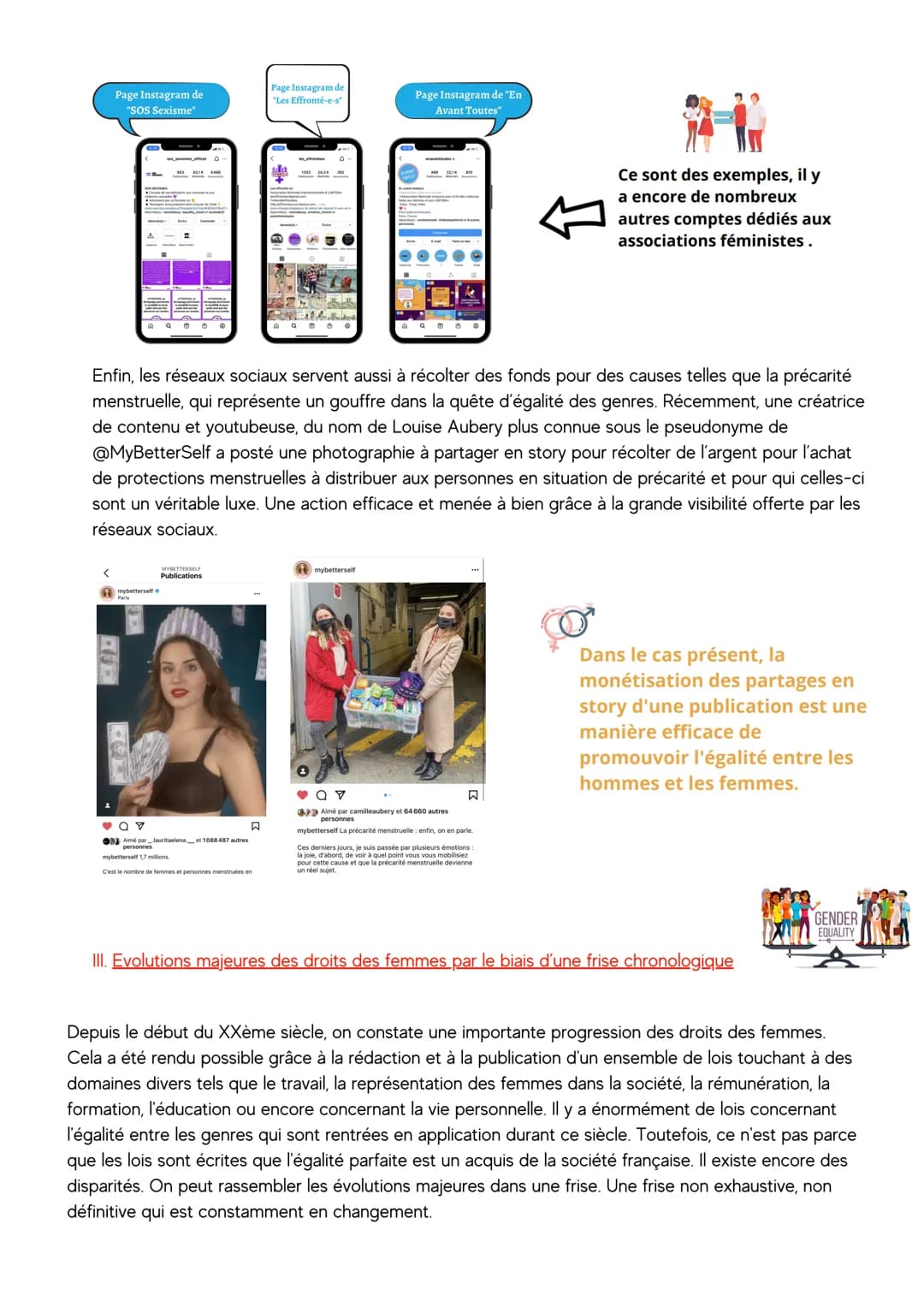 L'EGALITÉ EST
NOTRE
RESPONSABILITÉ À
TOUS !
Egalité des sexes: État dans
lequel l'accès aux droits ou
aux opportunités n'est pas
affecté par