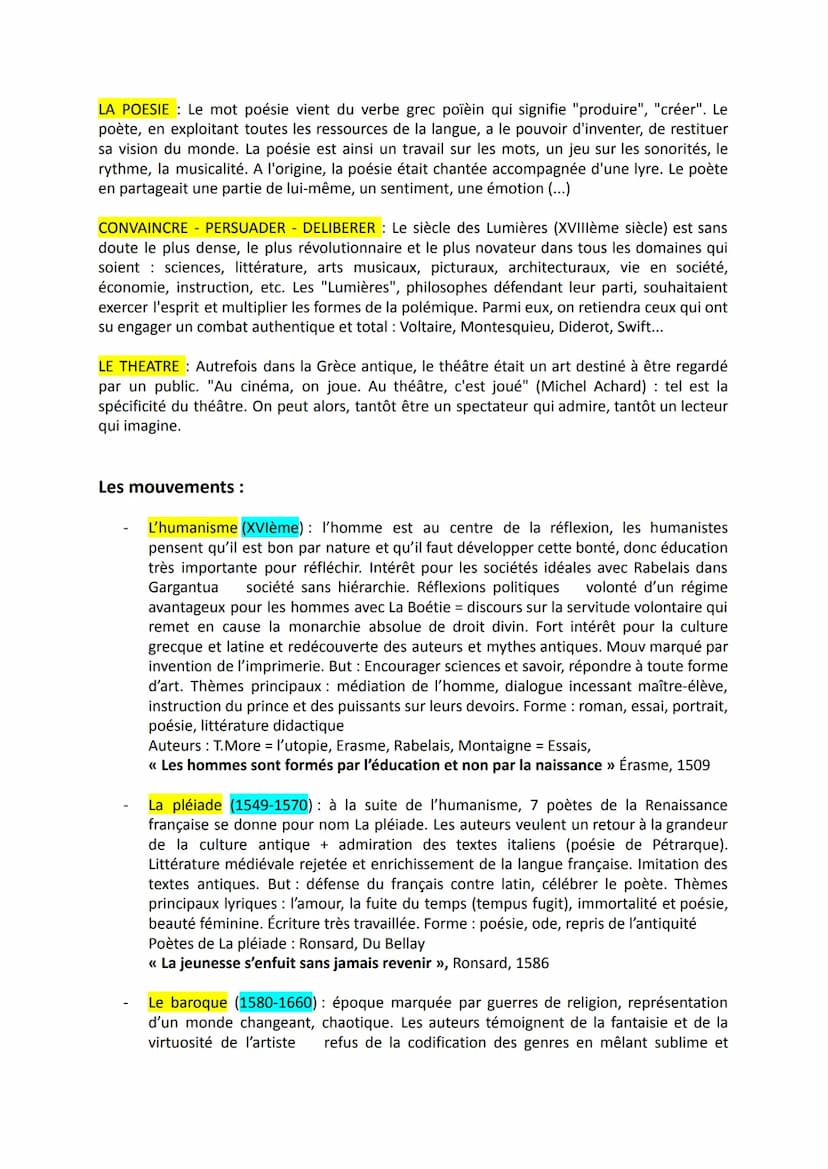 Plans classiques de dernier recours
I.
II.
III.
TOUT SAVOIR POUR LE COMMENTAIRE
1. La forme de l'extrait (structure, genre, esthétique)
2. L