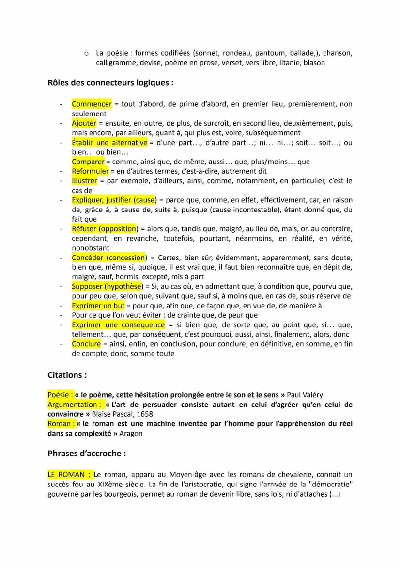Plans classiques de dernier recours
I.
II.
III.
TOUT SAVOIR POUR LE COMMENTAIRE
1. La forme de l'extrait (structure, genre, esthétique)
2. L