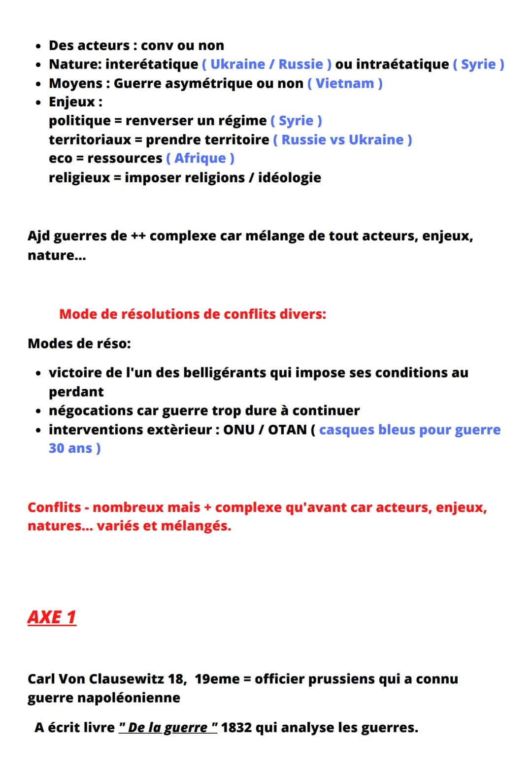 HGGSP
Théme 1: Faire la guerre faire la paix
Selon Clau: "la guerre c'est la continuation de la politique par d'autres
moyens"
INTRO:
La not