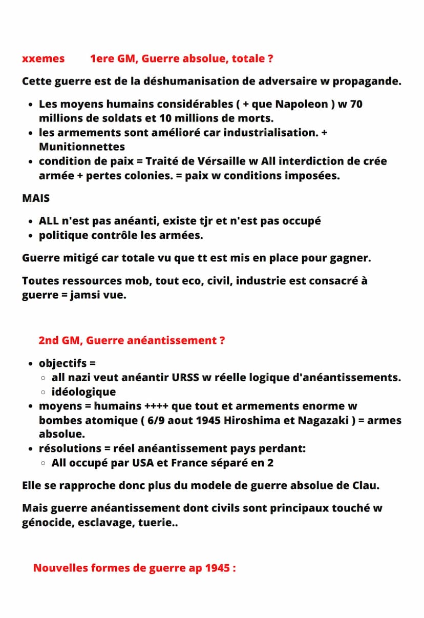 HGGSP
Théme 1: Faire la guerre faire la paix
Selon Clau: "la guerre c'est la continuation de la politique par d'autres
moyens"
INTRO:
La not