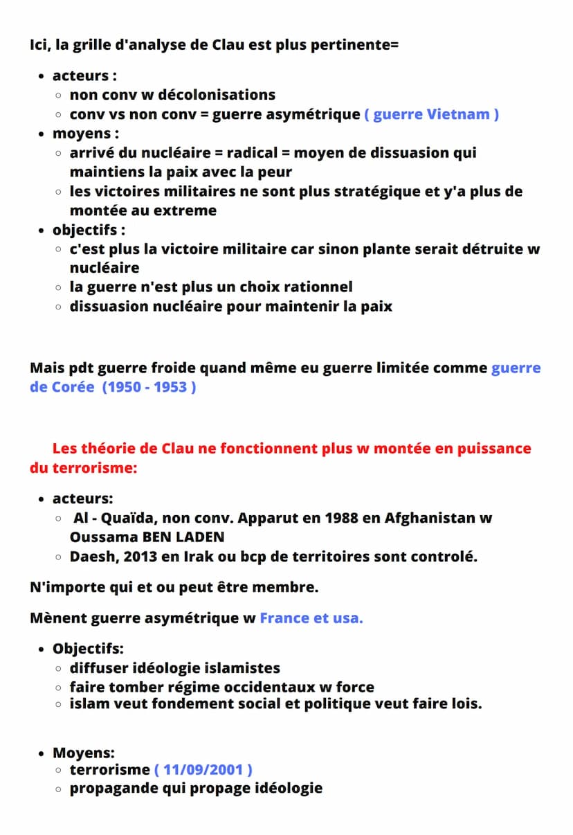 HGGSP
Théme 1: Faire la guerre faire la paix
Selon Clau: "la guerre c'est la continuation de la politique par d'autres
moyens"
INTRO:
La not