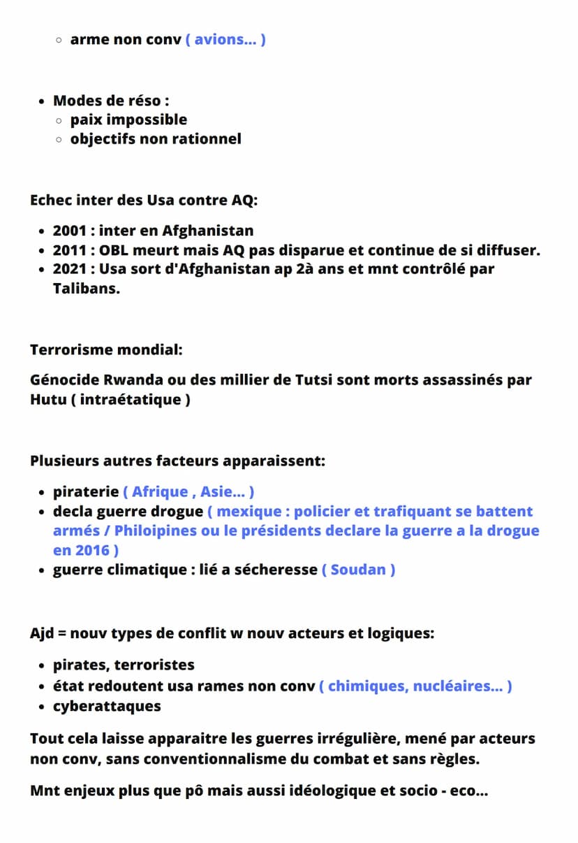 HGGSP
Théme 1: Faire la guerre faire la paix
Selon Clau: "la guerre c'est la continuation de la politique par d'autres
moyens"
INTRO:
La not