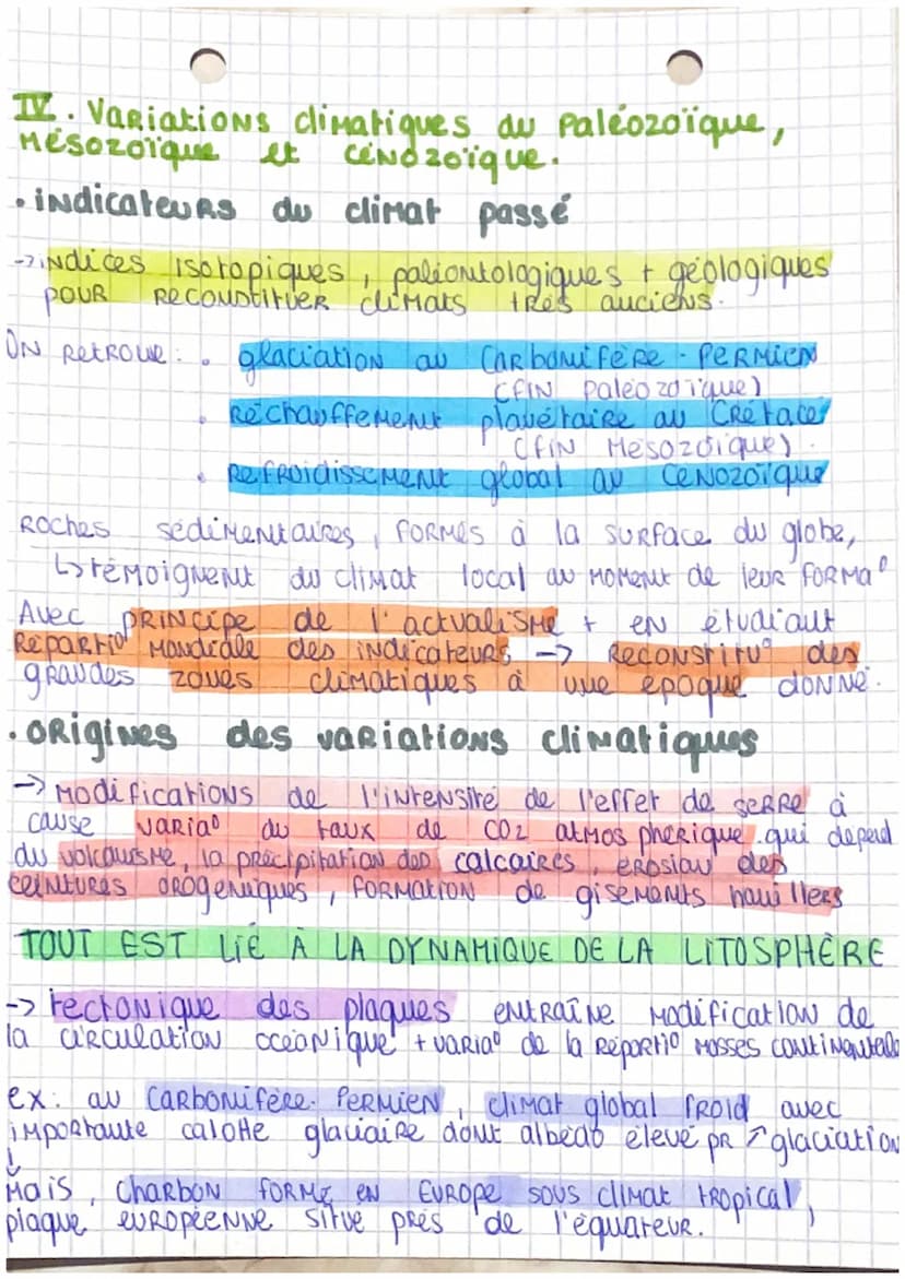 S.V.T spé-
I. Climat des 150 dernières années: UN Réchaufferent
accélére
temperature MoyeNive de
↳₂
e
de la TeRRe 1~15⁰ depuis 18.50
dû
dû à
