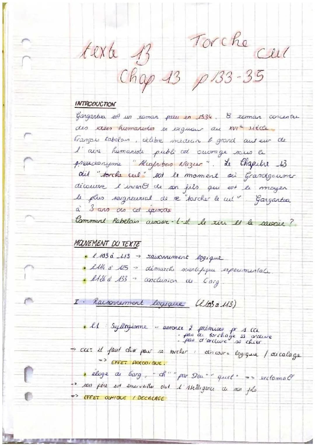 Gargantua: Comique de Mots et Rire - Analyse et Dissertation