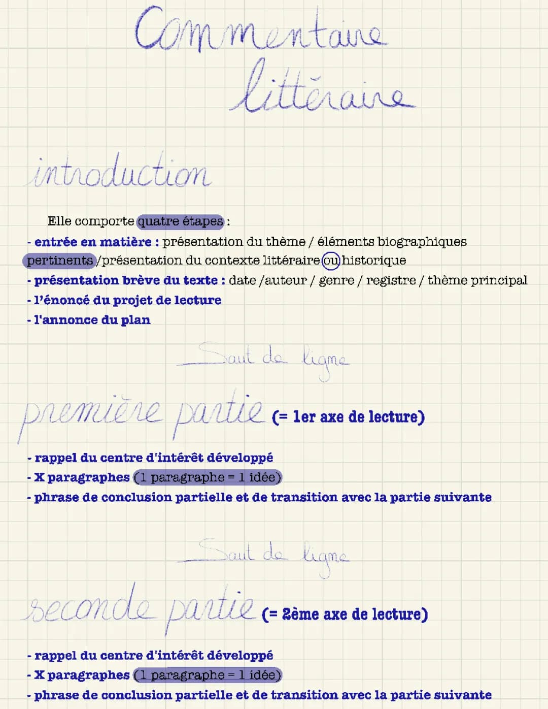 commentaire littéraire 