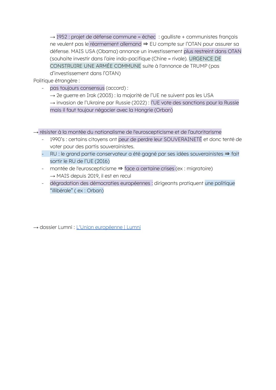 L'UE ET LA DÉMOCRATIE
Pb: En quoi le projet européen est-il démocratique ?
I- Une union basée sur des principes démocratiques.
les origines 