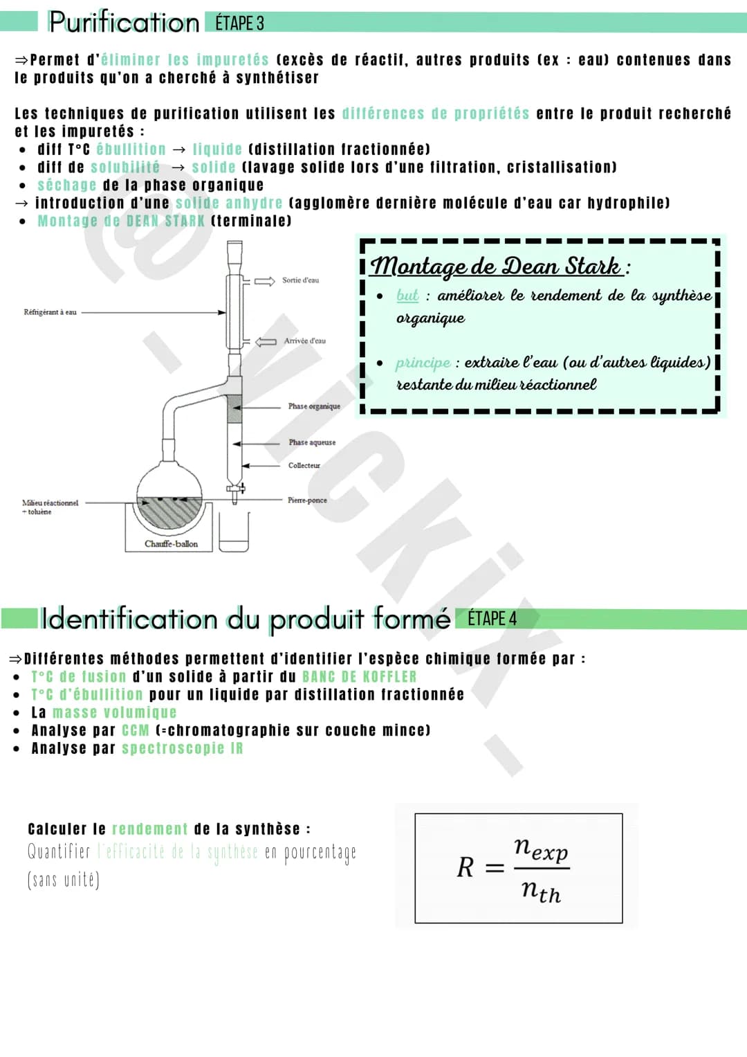 PREMIÈRE-TERMINALE
Synthèse organique
SPÉ PHYSIQUE-CHIMIE
Synthèse ensemble des étapes de formation d'une ou plusieurs espèces chimiques
(=p