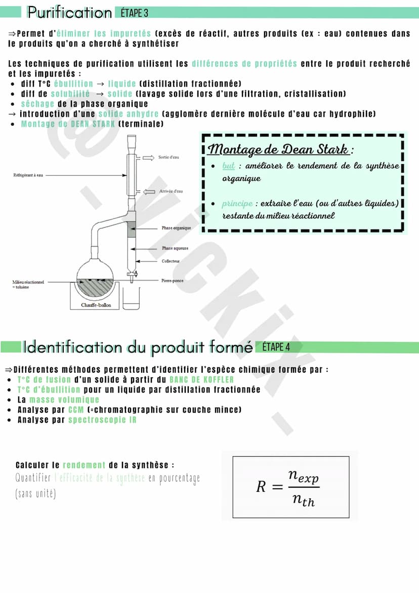 PREMIÈRE-TERMINALE
Synthèse organique
SPÉ PHYSIQUE-CHIMIE
Synthèse ensemble des étapes de formation d'une ou plusieurs espèces chimiques
(=p