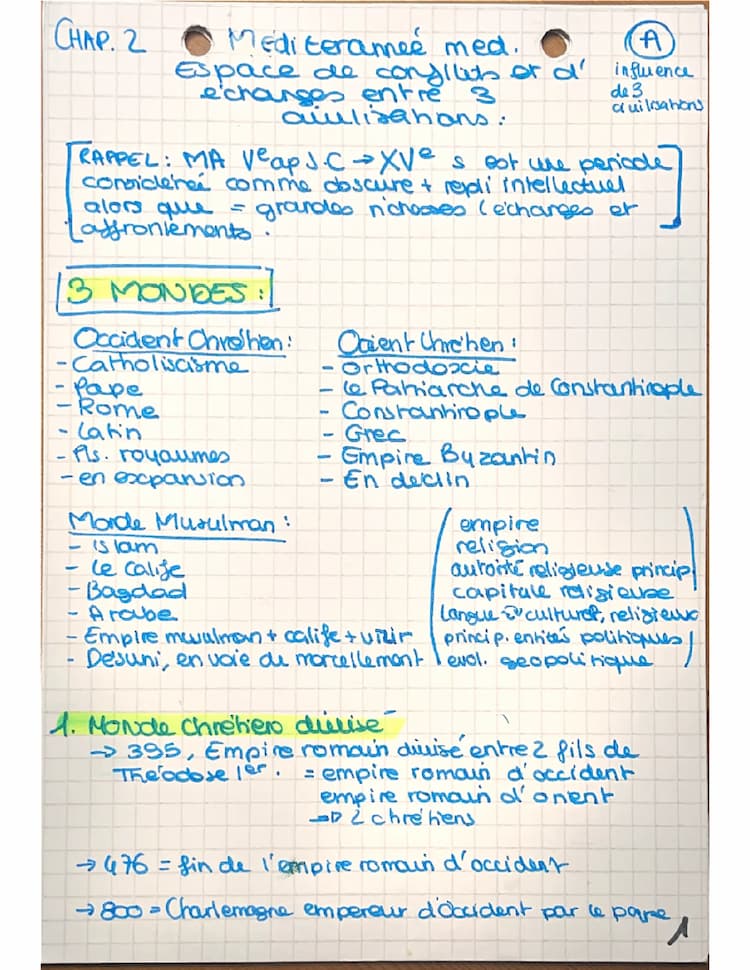 Know Méditérannée médiévale : Espace de conflits et d échanges entre 3 civilisations  thumbnail