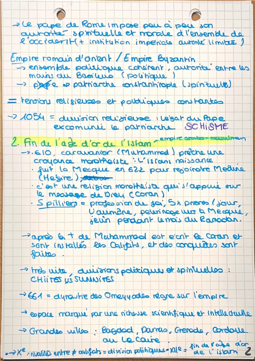 CHAP. 2
Mediteranee med.
de 3
A
Espace de confilit et d' influence
echanges entre
aiulisahans:
112
3
cuilisations
RAPPEL: MA Veap J.C → Xve 