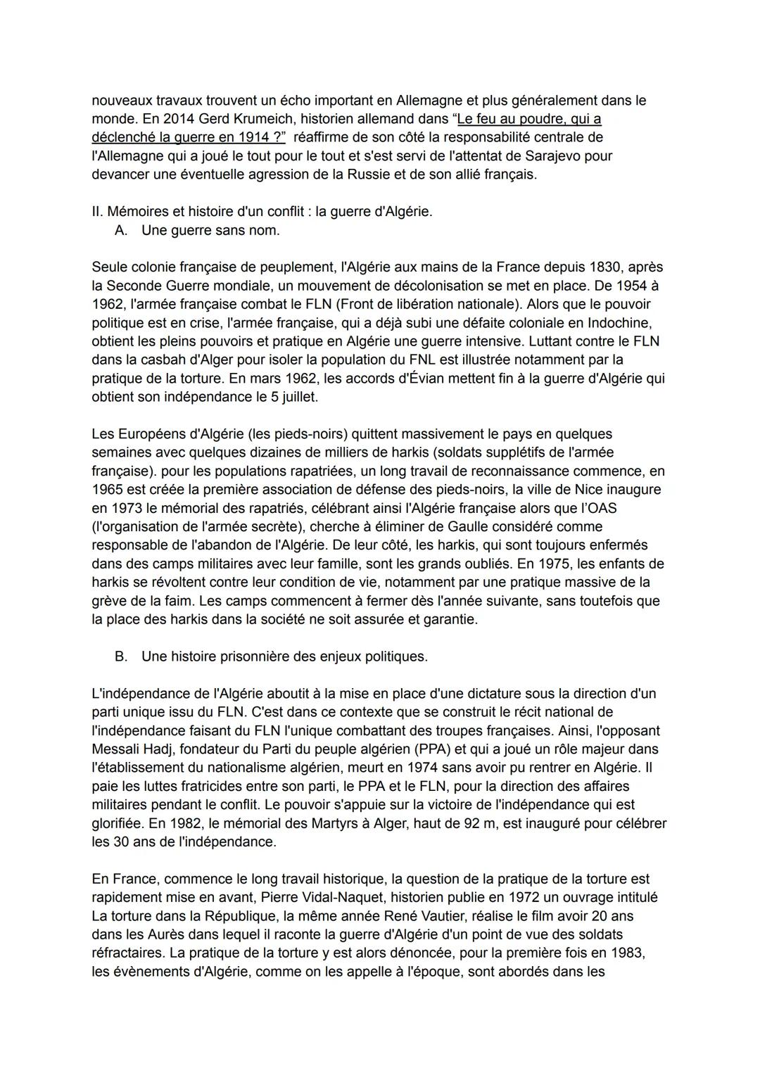# Histoire et mémoires.

Par leurs fréquences, leurs intensités et leur violence, le 20e siècle peut être considéré
comme le siècle des guer
