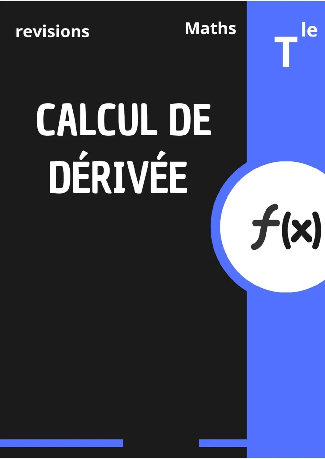 Calcul de dérivée 
