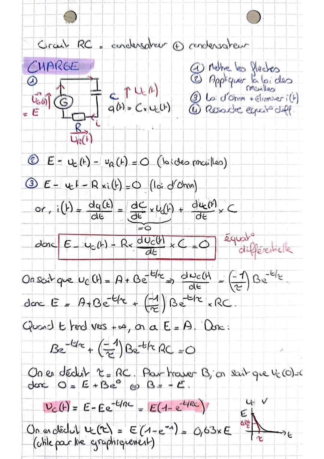 # Circuits RC

Rappelis pure

• Urension: différence de porenkel ("force" / "presion"
• I intensité: Clebit des charges ("quenire/s"-)

• Le