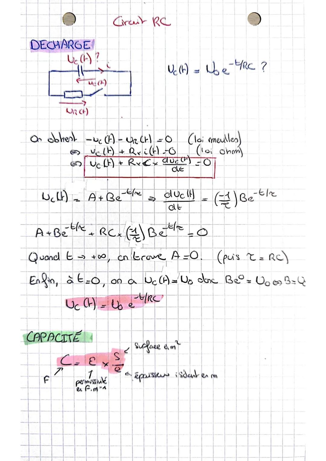 # Circuits RC

Rappelis pure

• Urension: différence de porenkel ("force" / "presion"
• I intensité: Clebit des charges ("quenire/s"-)

• Le