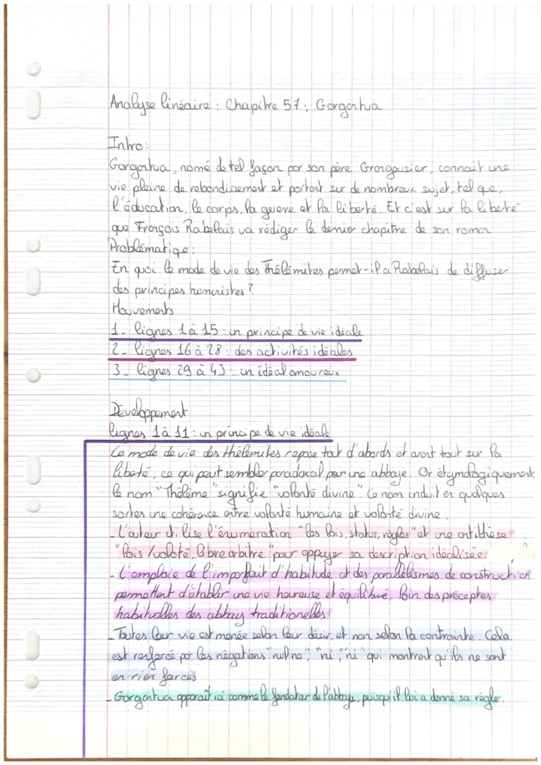 Analyse lineaire : Chapitre 57; Gorgentua
Intro:
Gorgontua,
connait une
nome de tel façon por son père Grongeusier,
vie pleine de rebondisse