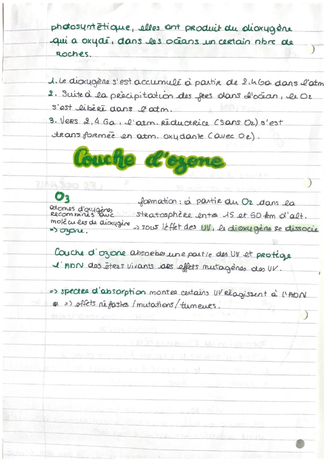 )
)
Atmosphère
primitive
formée il y a 4, 56 Ga par:
gaz volcaniques
les météorites.
ET LES OCEANS
COMPOSITION
15% CO₂
5% Nz
formes il y a 4