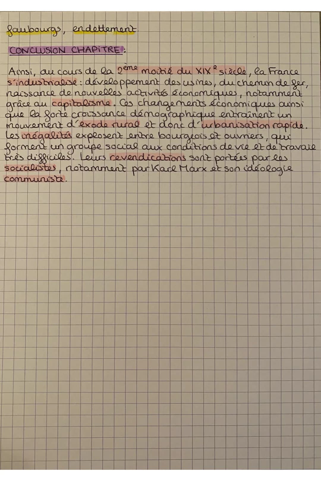 HISTOIRE
Chap 4: L'industrialisation et l'accélération des transformat
économiques et sociales en France.
Comment l'industrialisation et l'u