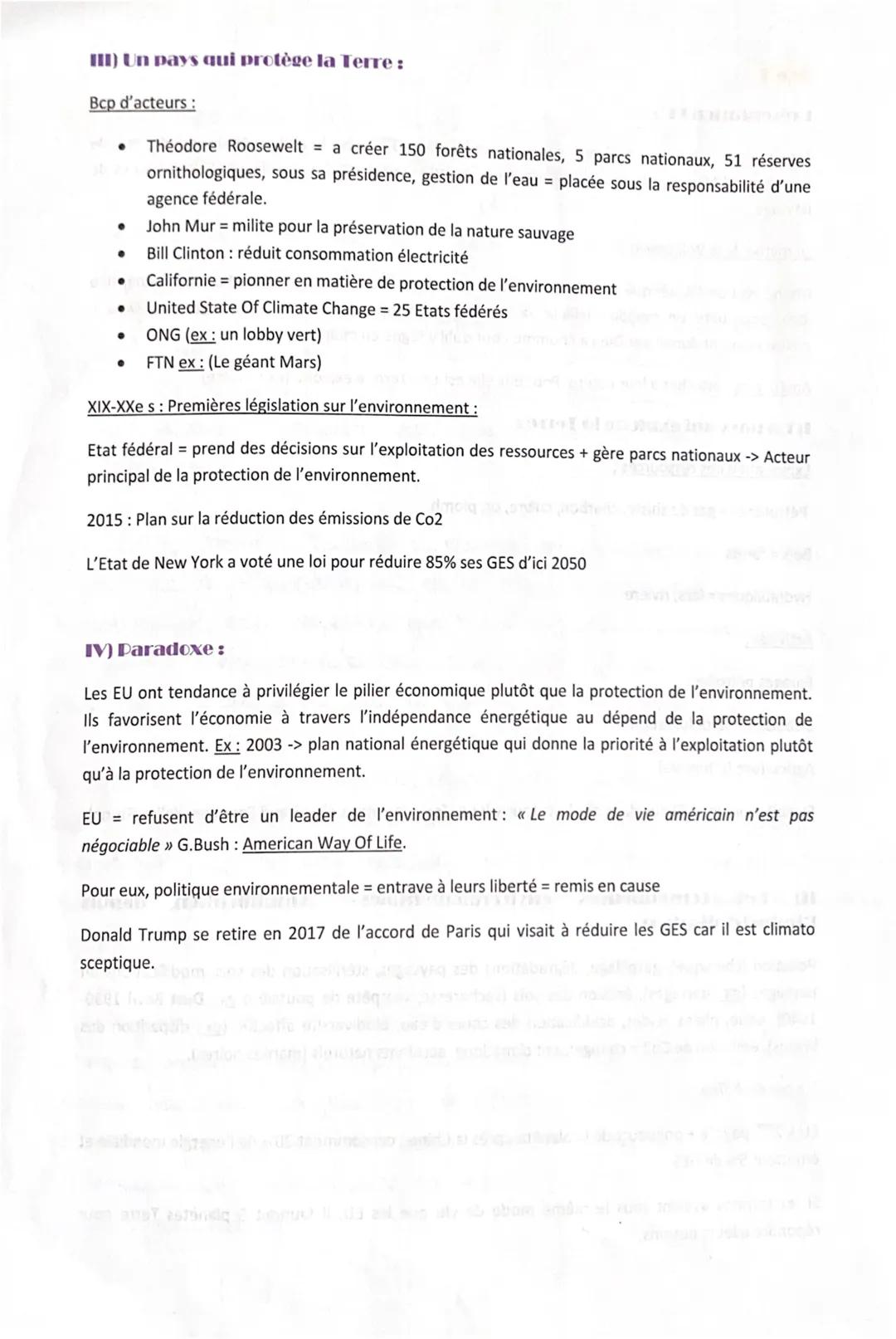 Axe 3
Présentation EU:
Territoire: En Amérique du Nord, composé de 50 Etats, 3ème pays le plus vaste du monde, bcp de
fleuves (ex / Mississi