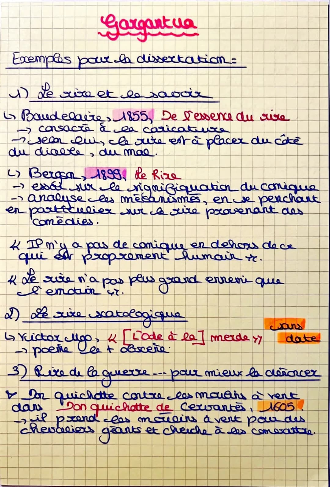 Fiche de lecture Gargantua PDF: Citations et Résumé par chapitre