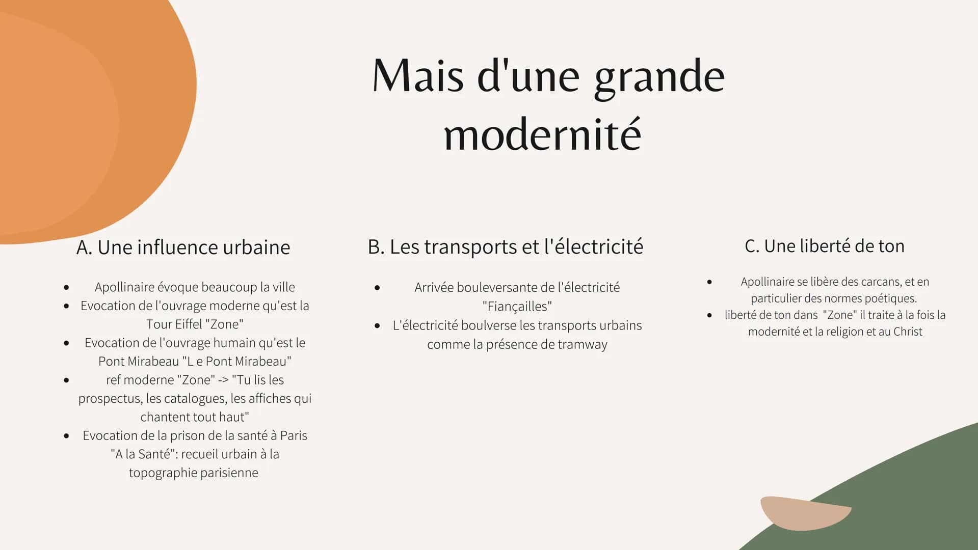 Alcools
Guillaume Apollinaire
Plan général Un recueil
traditionnel
B. Une influence religieuse
A. Le lyrisme
D'abord, depuis ses origines an