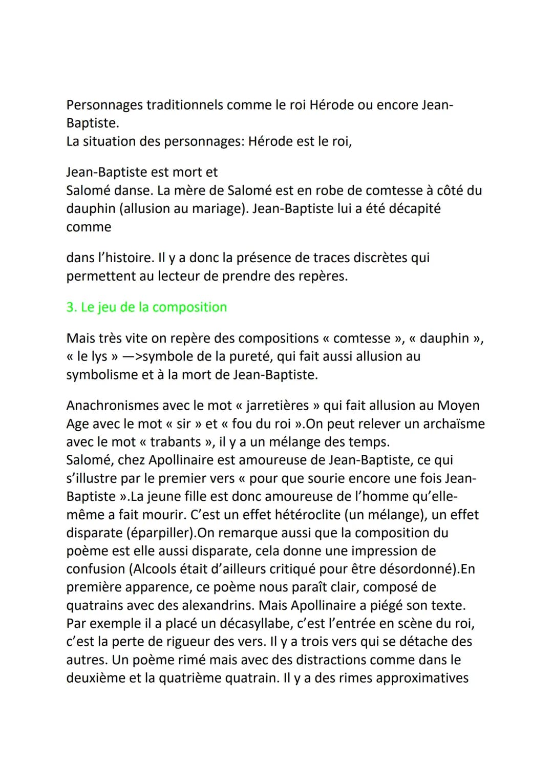 Apollinaire, Alcool, « Salomé »
Introduction:
Le mythe de Salomé est une source d'inspiration pour les peintres .En
effet Salomé représente 