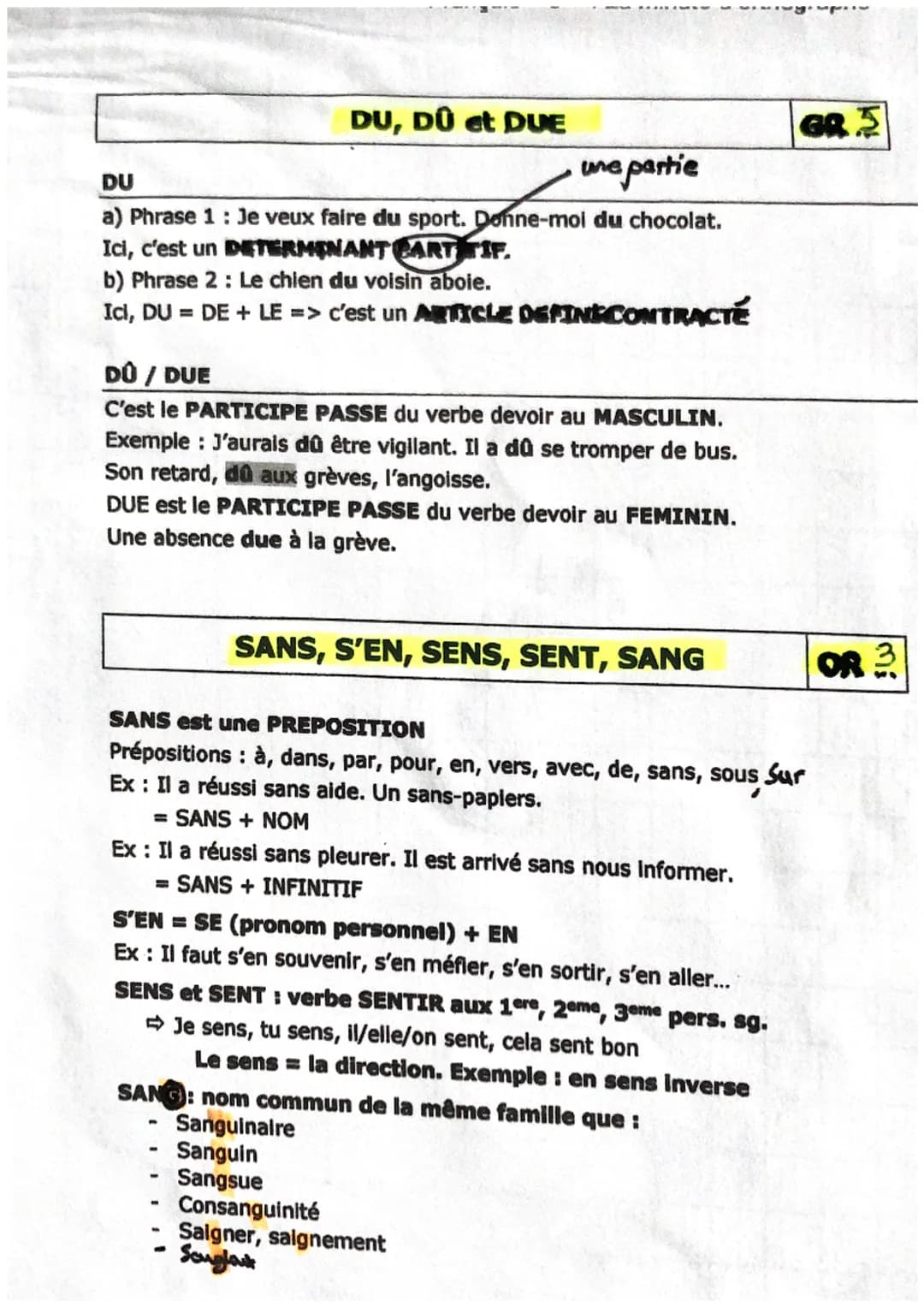 Français-5me, La minute d'orthographe
GRA
A et À
A est le verbe « avoir » conjugué au présent.
Exemple : Il a, il y a, il a travaillé
Astuce