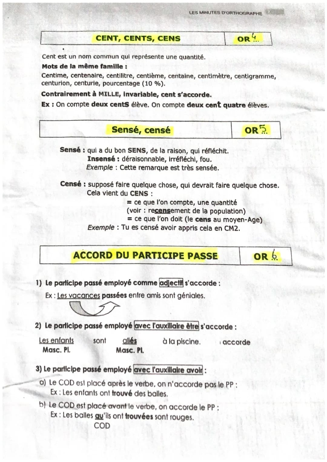 Français-5me, La minute d'orthographe
GRA
A et À
A est le verbe « avoir » conjugué au présent.
Exemple : Il a, il y a, il a travaillé
Astuce