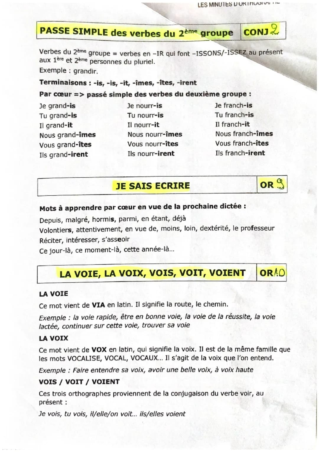 Français-5me, La minute d'orthographe
GRA
A et À
A est le verbe « avoir » conjugué au présent.
Exemple : Il a, il y a, il a travaillé
Astuce